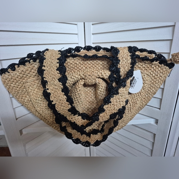 NWT Kate Spade New York x Target Natural Raffia Bow Tote Bag Purse Woven Straw - Picture 3 of 8